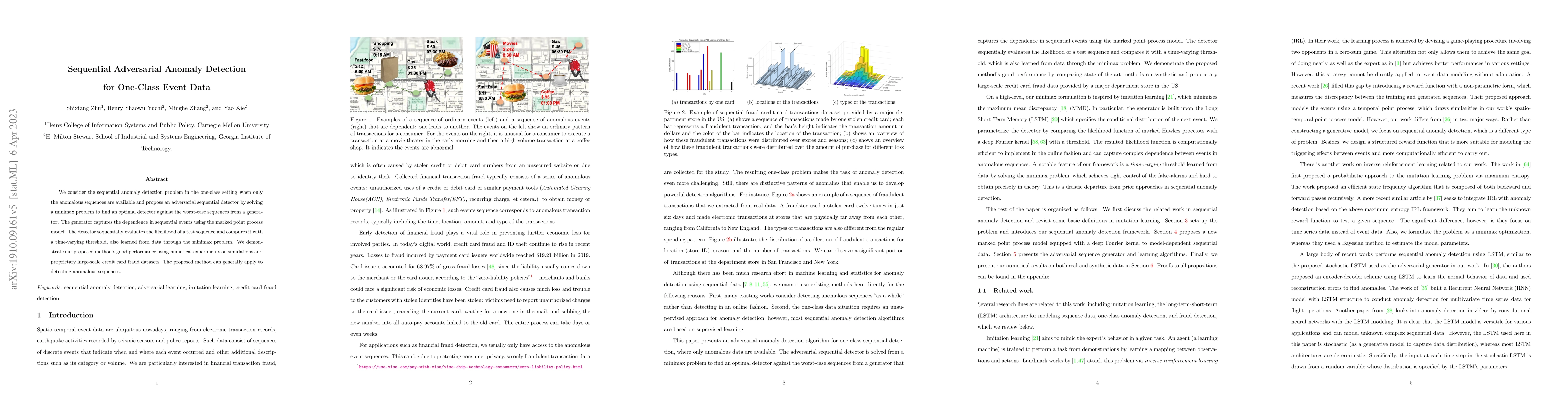 Thumbnail for Sequential Adversarial Anomaly Detection for One-Class Event Data