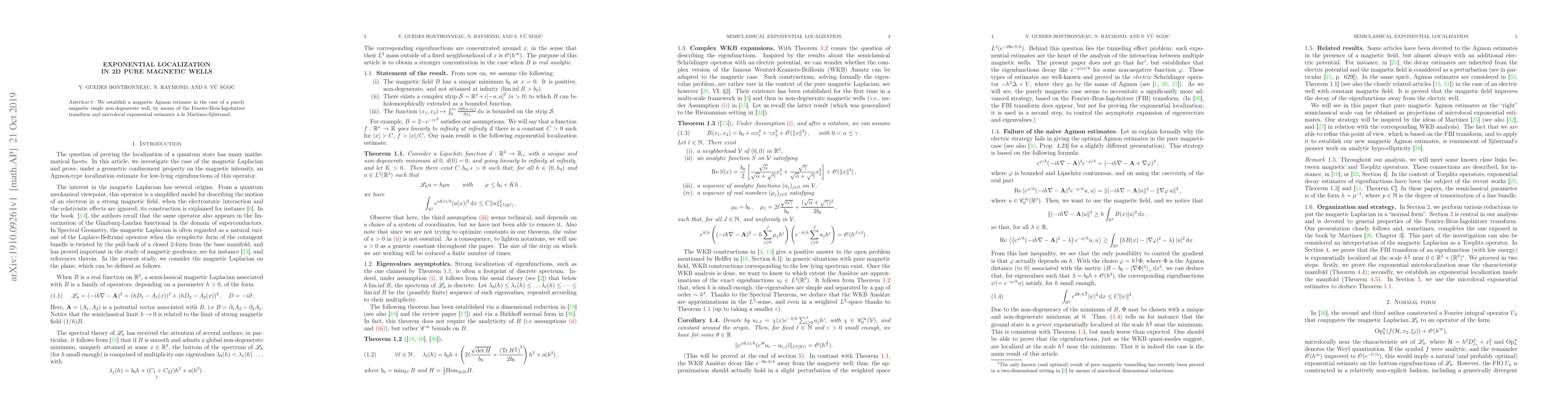Thumbnail for Exponential localization in 2D pure magnetic wells
