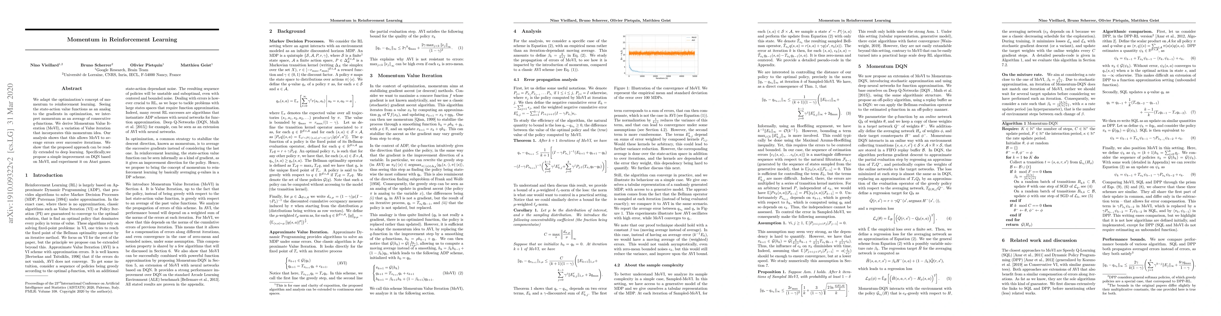 Thumbnail for Momentum in Reinforcement Learning