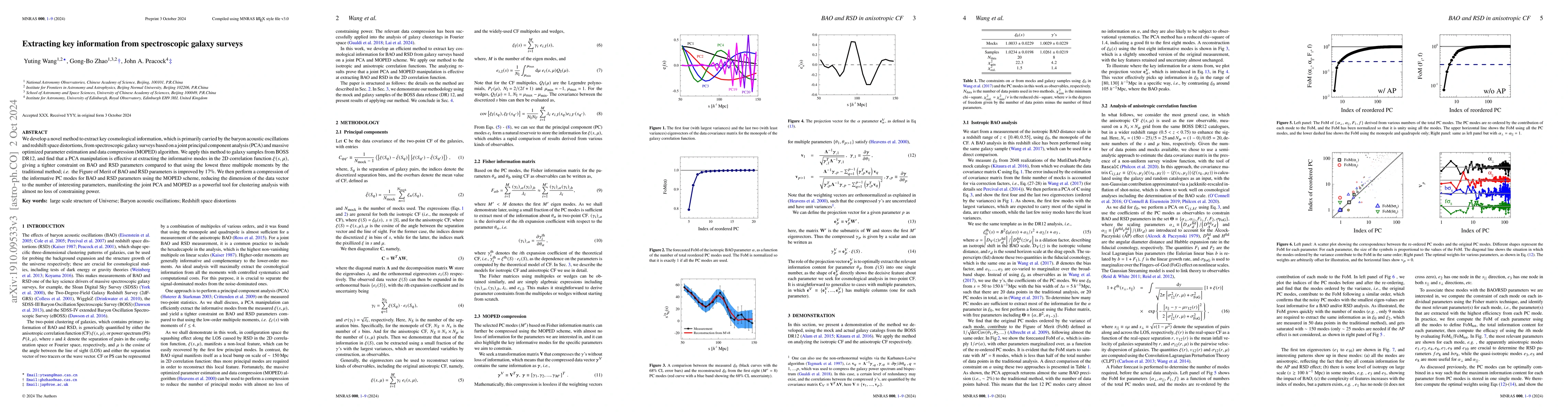 Thumbnail for Extracting key information from spectroscopic galaxy surveys