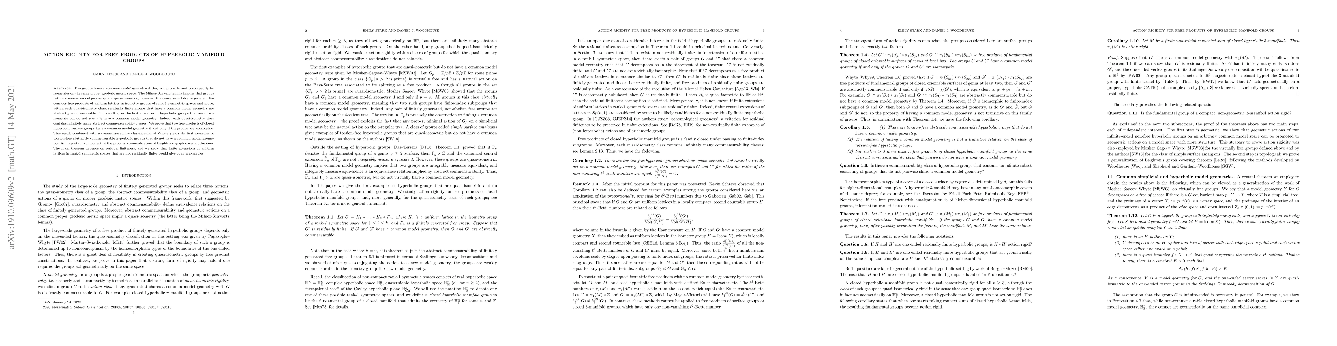Thumbnail for Action rigidity for free products of hyperbolic manifold groups