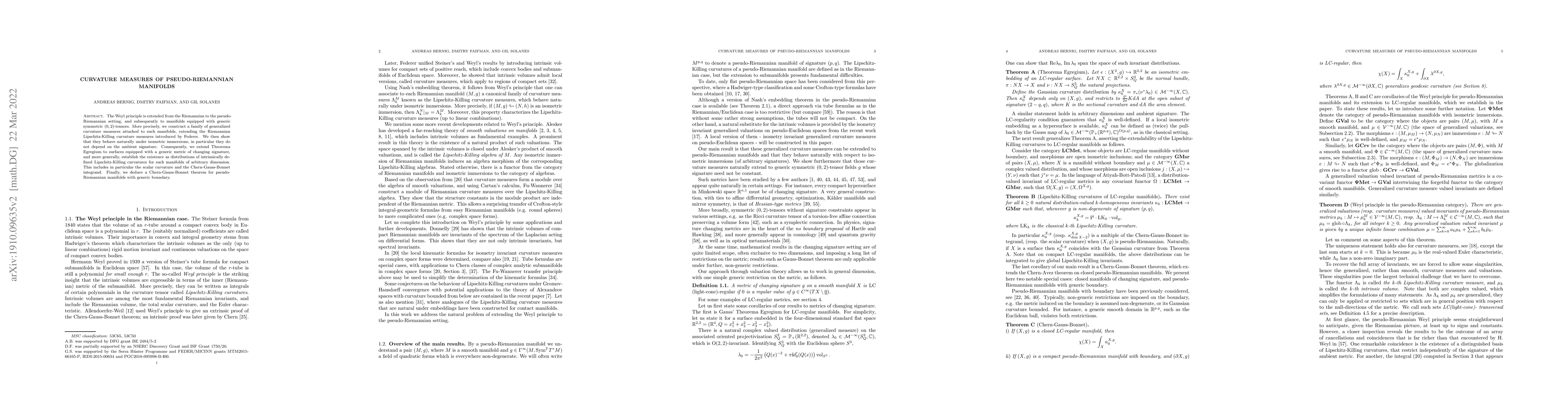 Thumbnail for Curvature Measures of Pseudo-Riemannian Manifolds