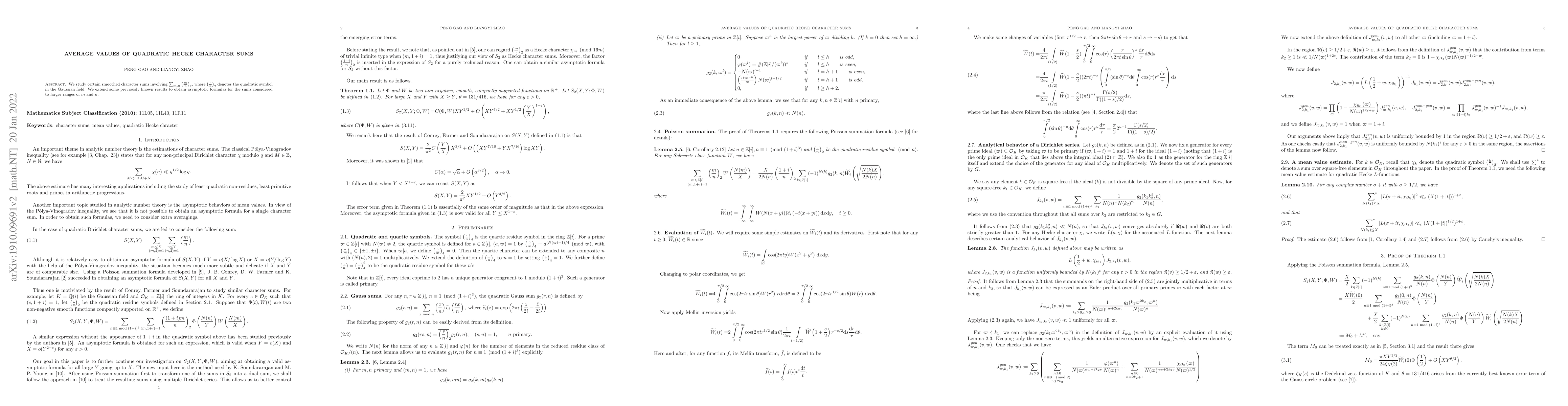 Thumbnail for Average values of quadratic Hecke character sums