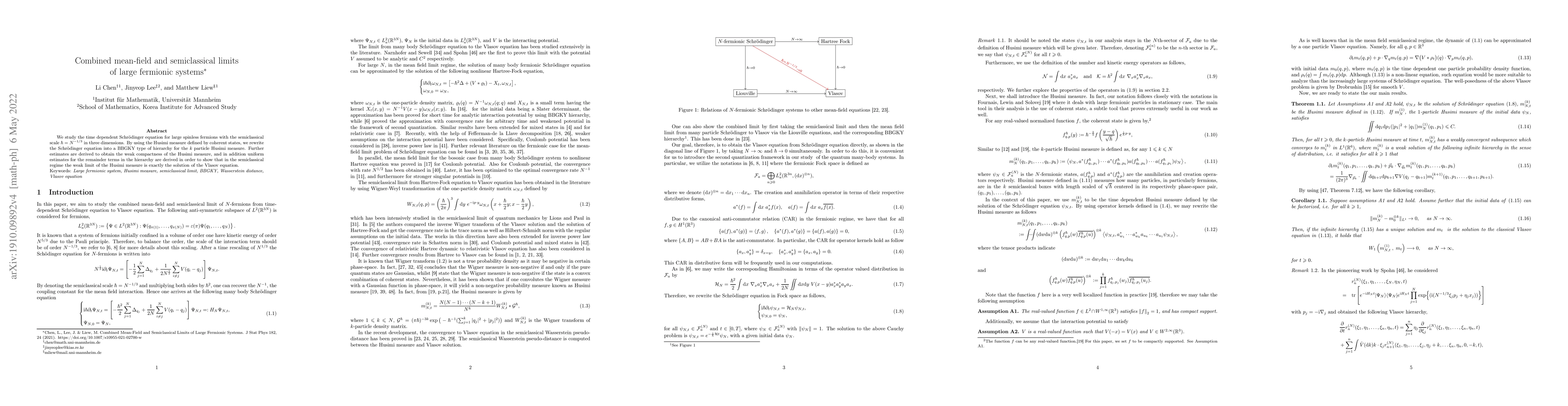 Thumbnail for Combined mean-field and semiclassical limits of large fermionic systems