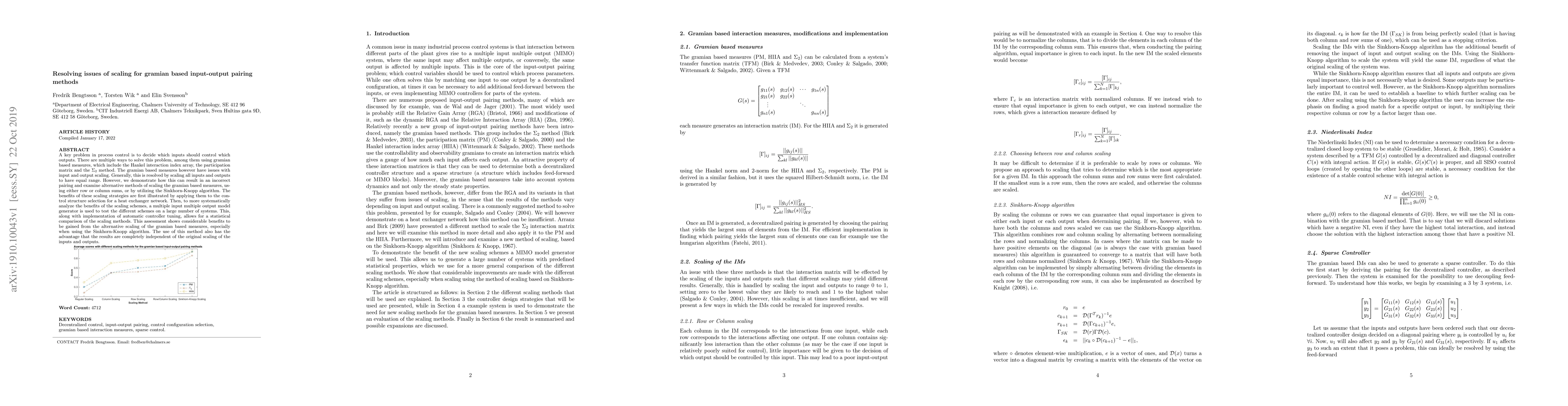 Thumbnail for Resolving issues of scaling for gramian based input-output pairing
  methods