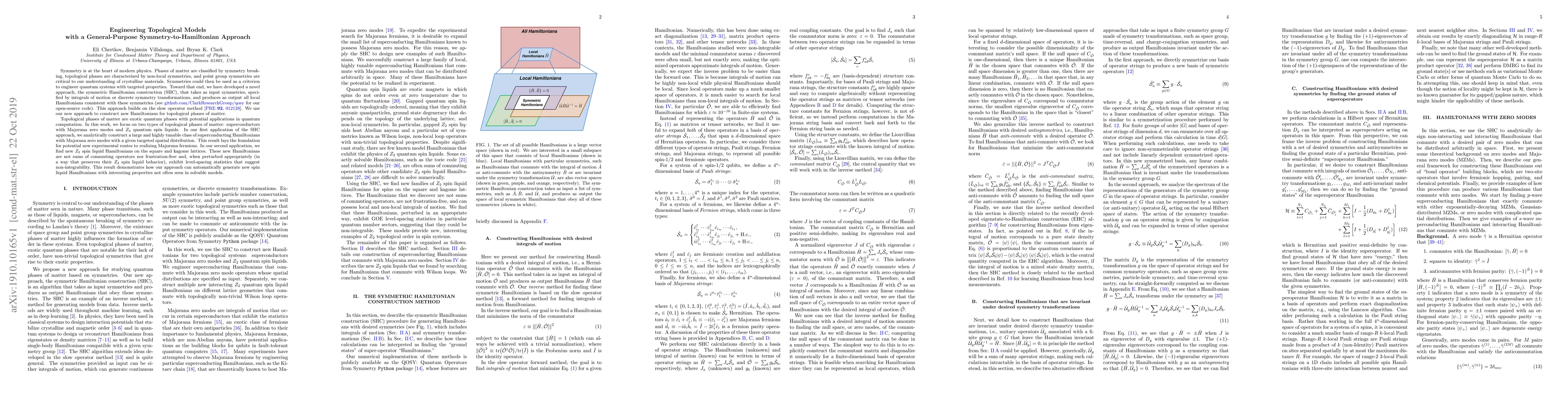 Thumbnail for Engineering Topological Models with a General-Purpose
  Symmetry-to-Hamiltonian Approach