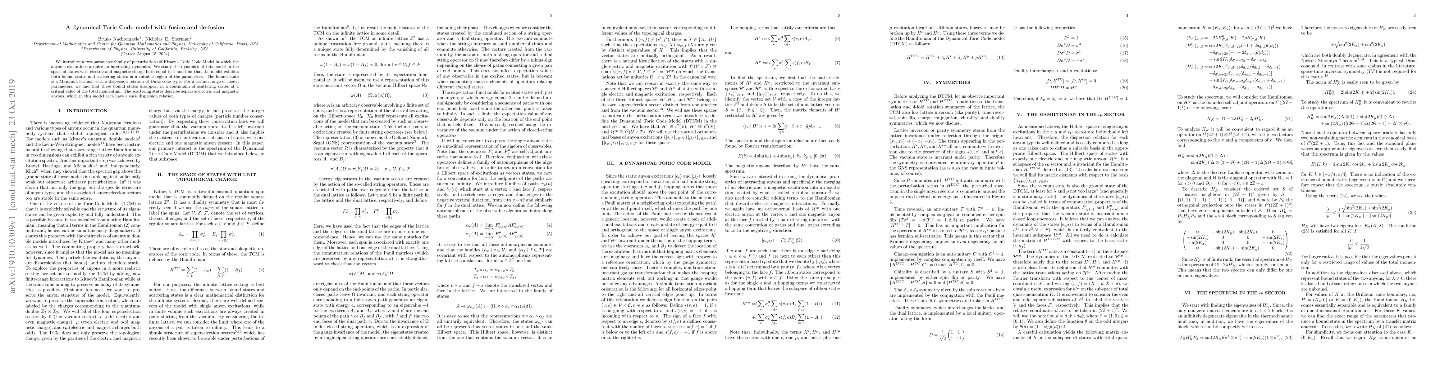 Thumbnail for A dynamical Toric Code model with fusion and de-fusion