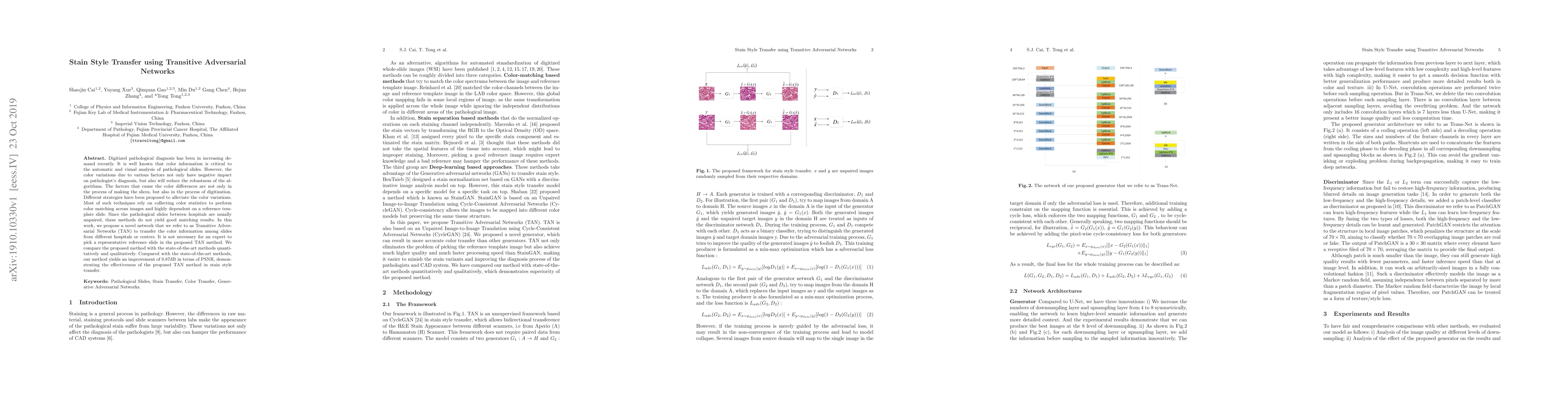 Thumbnail for Stain Style Transfer using Transitive Adversarial Networks