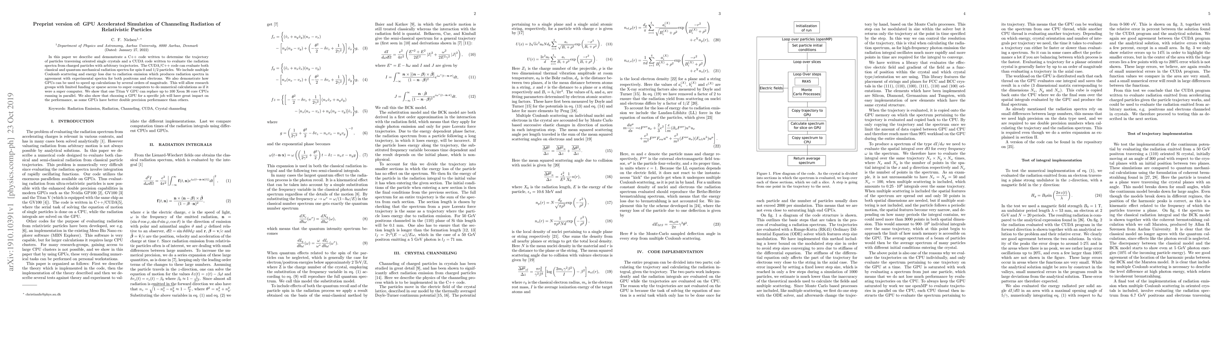 Thumbnail for GPU Accelerated Simulation of Channeling Radiation of Relativistic
  Particles