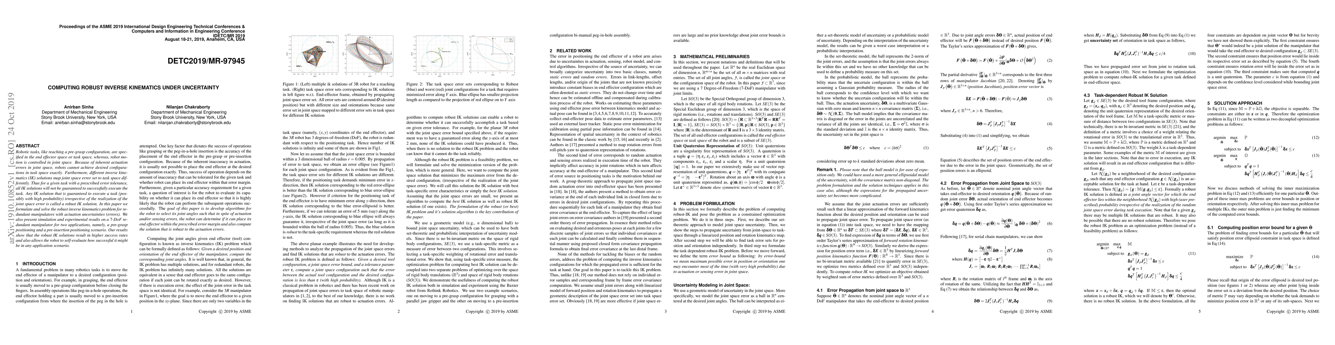 Thumbnail for Computing Robust Inverse Kinematics Under Uncertainty