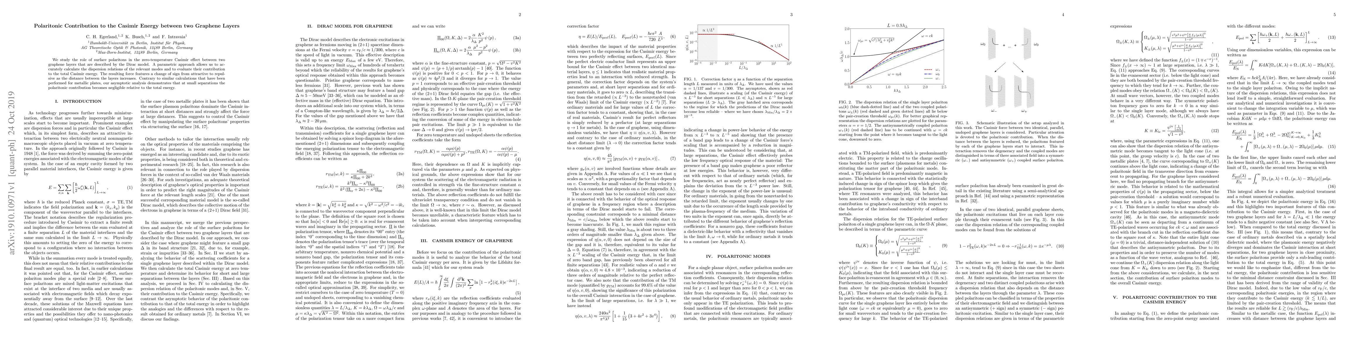Thumbnail for Polaritonic Contribution to the Casimir Energy between two Graphene
  Layers
