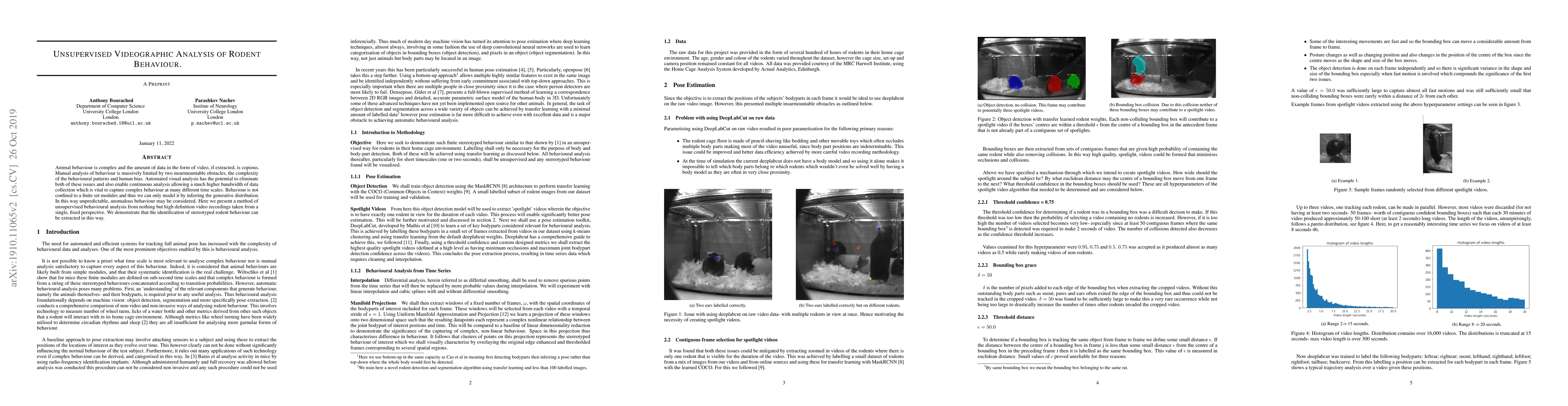 Thumbnail for Unsupervised Videographic Analysis of Rodent Behaviour