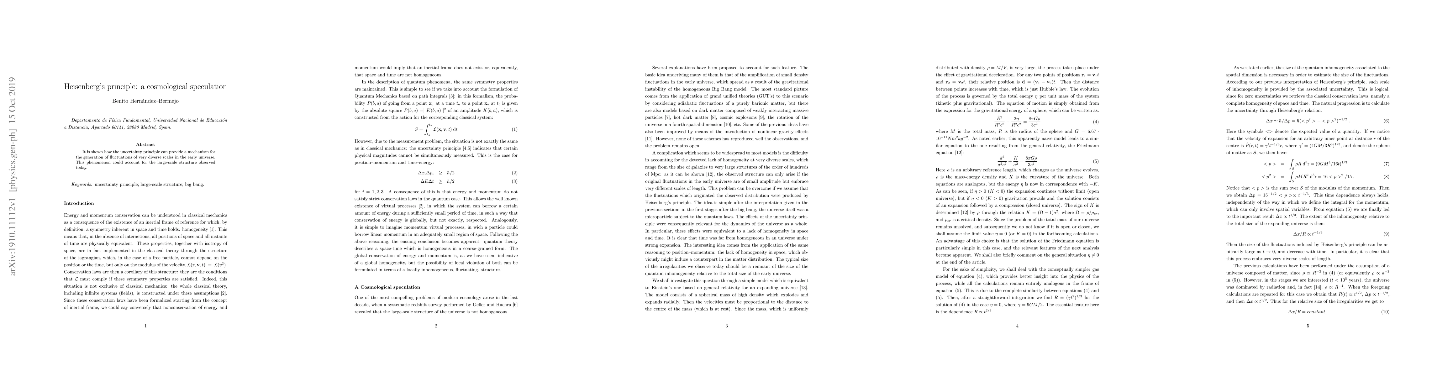 Thumbnail for Heisenberg's principle: a cosmological speculation