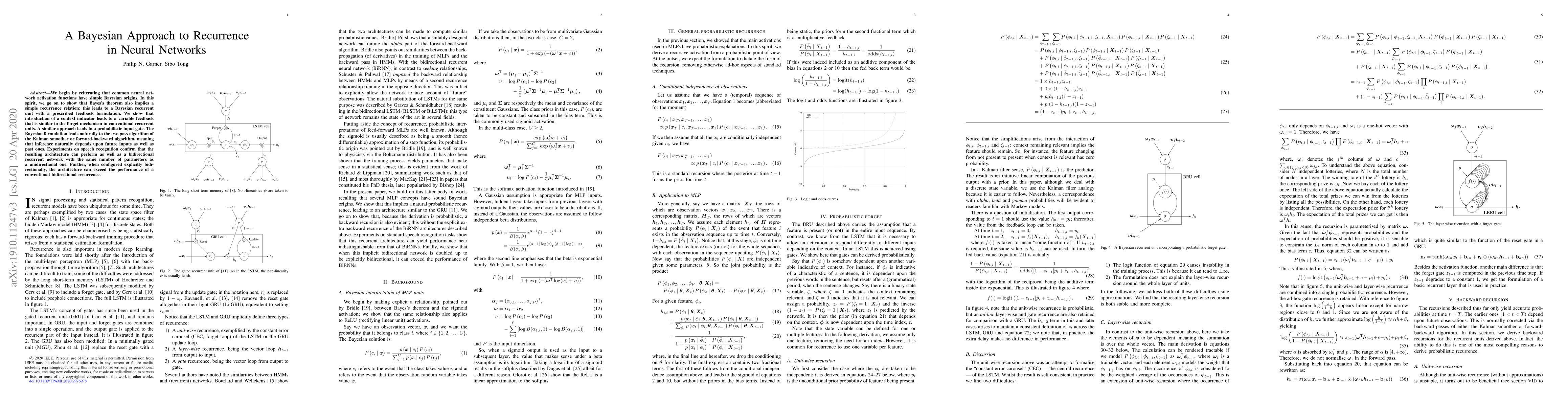 Thumbnail for A Bayesian Approach to Recurrence in Neural Networks