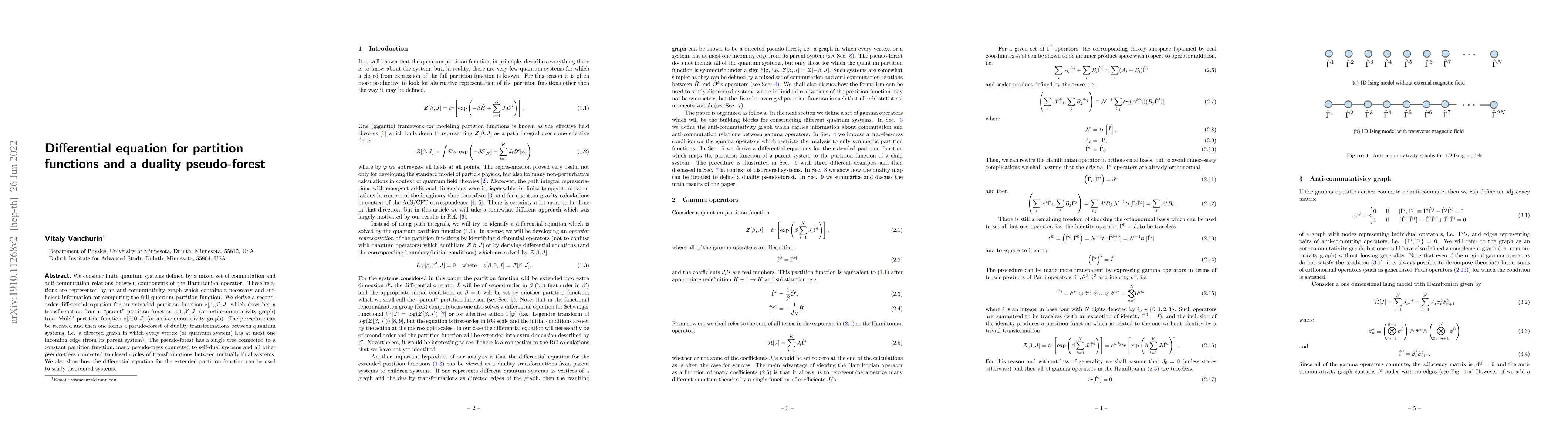 Thumbnail for Differential equation for partition functions and a duality
  pseudo-forest