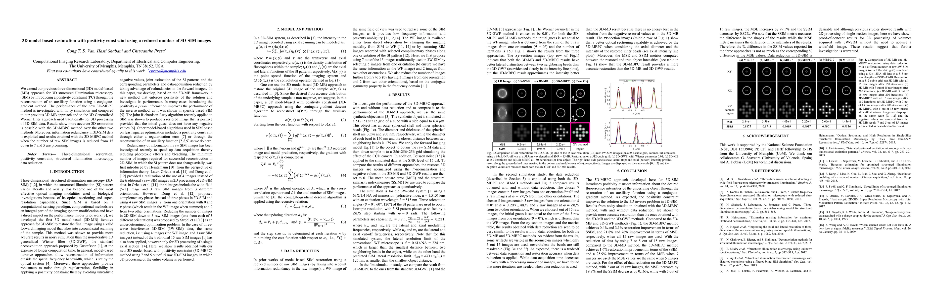Thumbnail for 3D model-based restoration with positivity constraint using a reduced
  number of 3D-SIM images