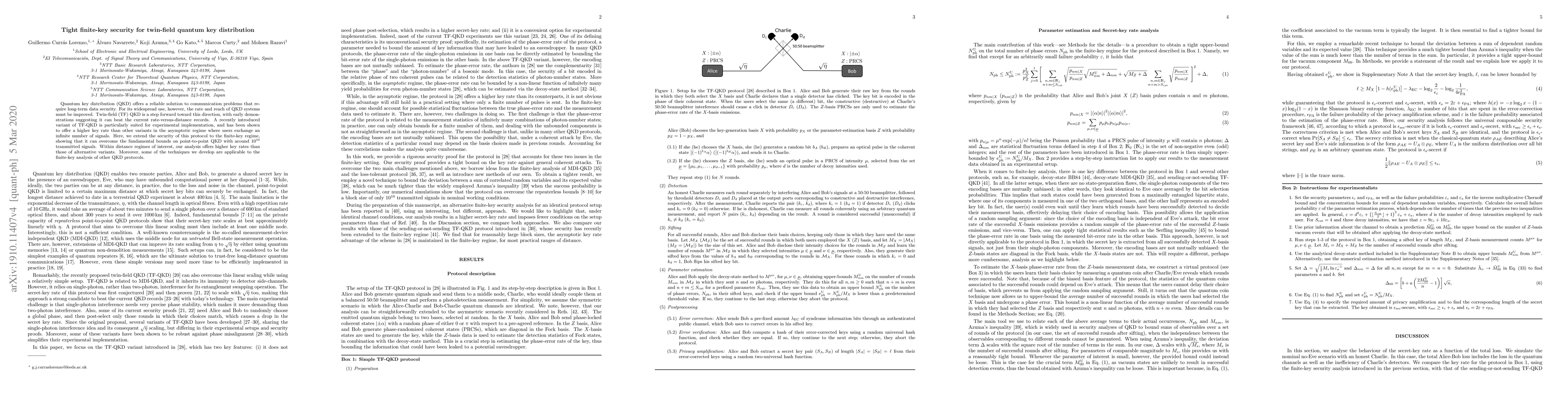 Thumbnail for Tight finite-key security for twin-field quantum key distribution