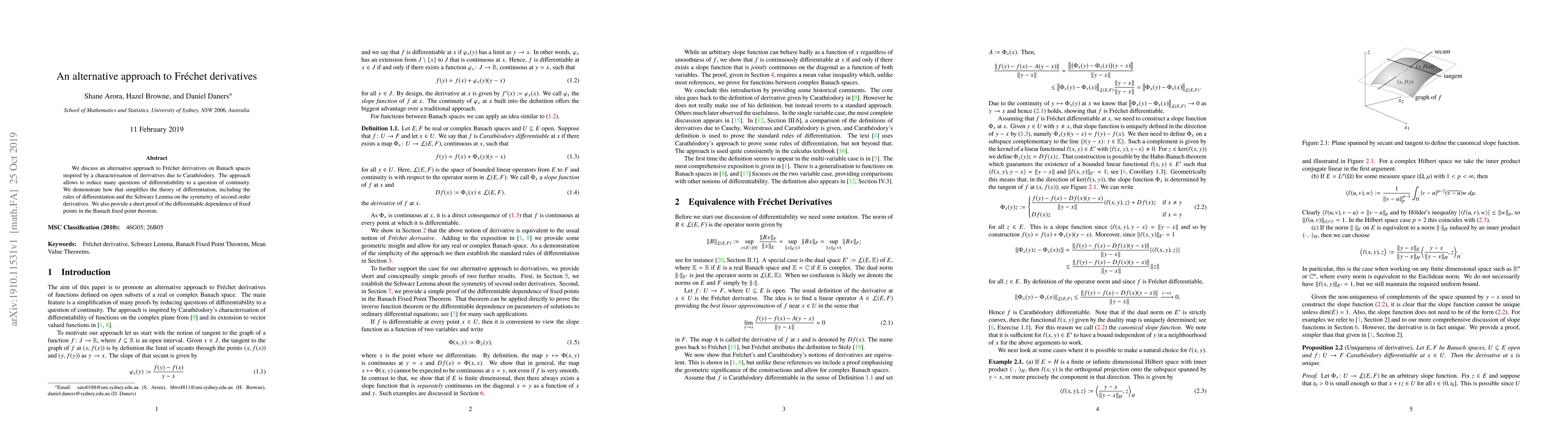 Thumbnail for An alternative approach to Fr\'echet derivatives
