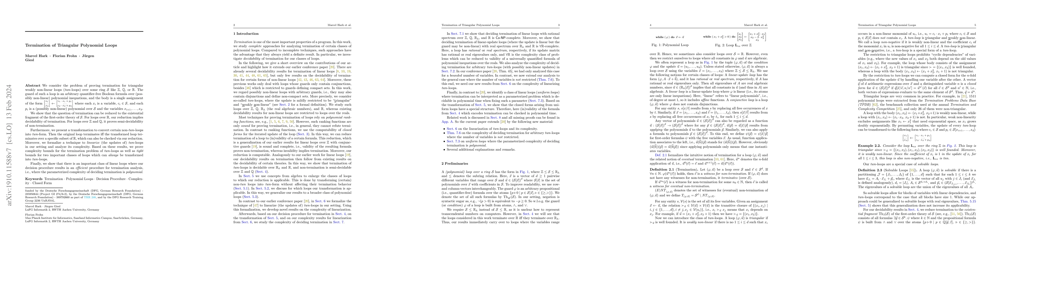 Thumbnail for Termination of Triangular Polynomial Loops