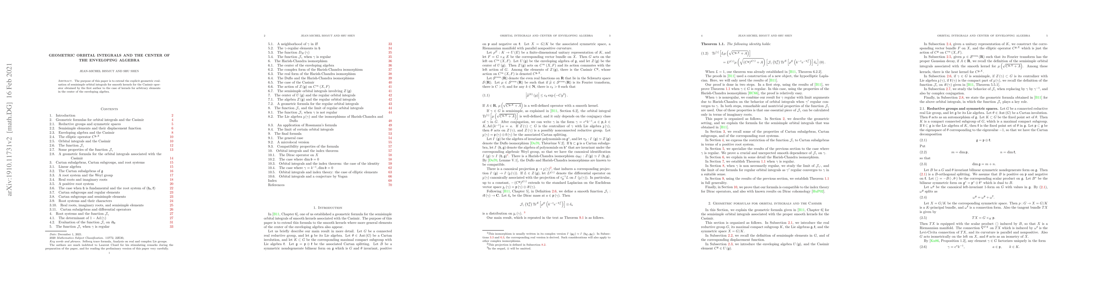 Thumbnail for Geometric orbital integrals and the center of the enveloping algebra