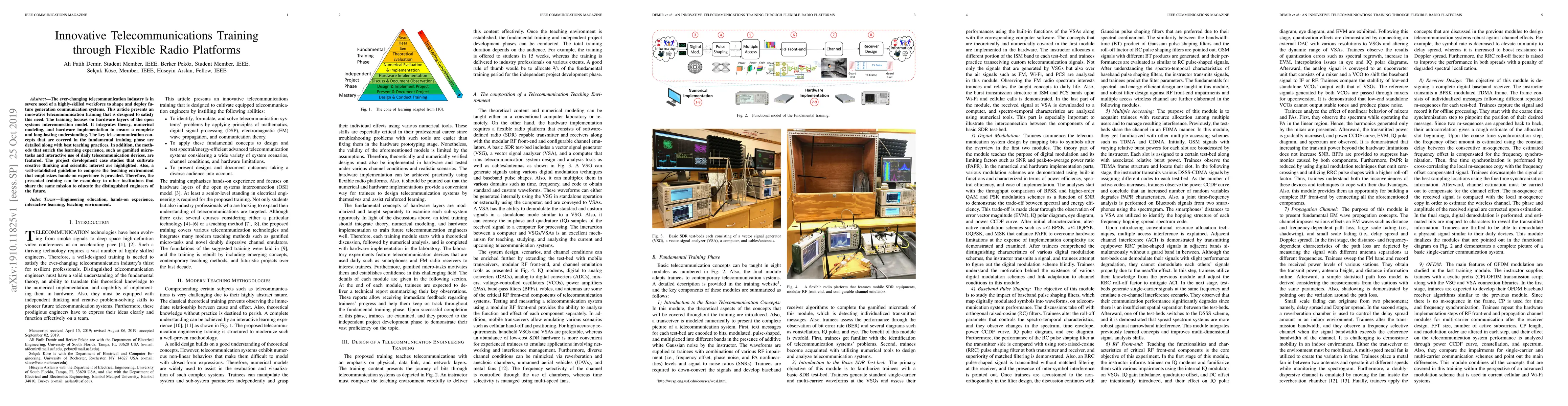 Thumbnail for Innovative Telecommunications Training through Flexible Radio Platforms