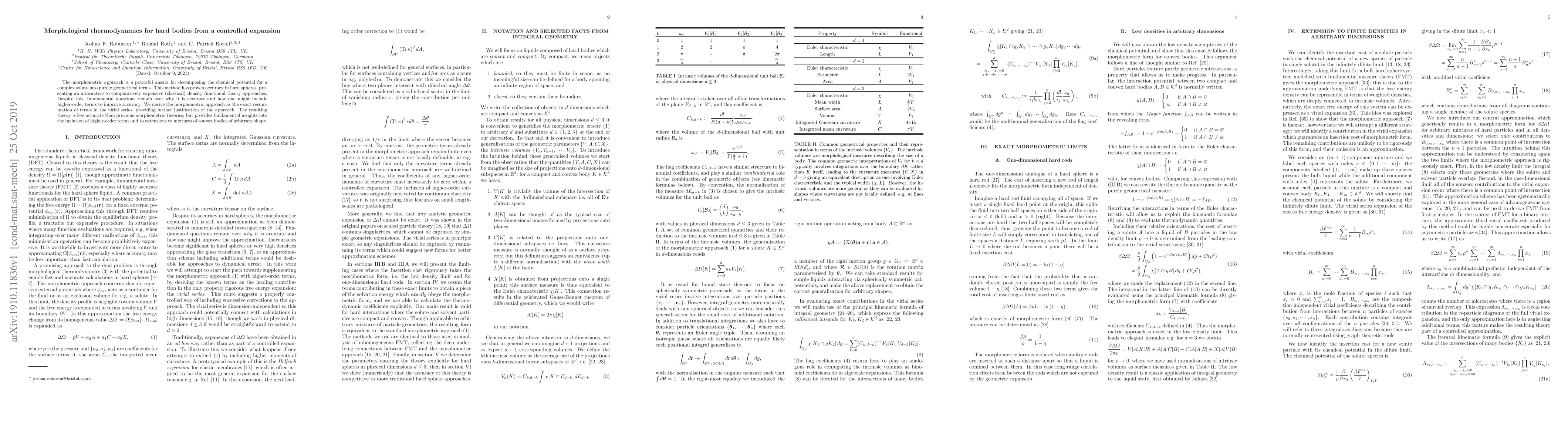 Thumbnail for Morphological thermodynamics for hard bodies from a controlled expansion