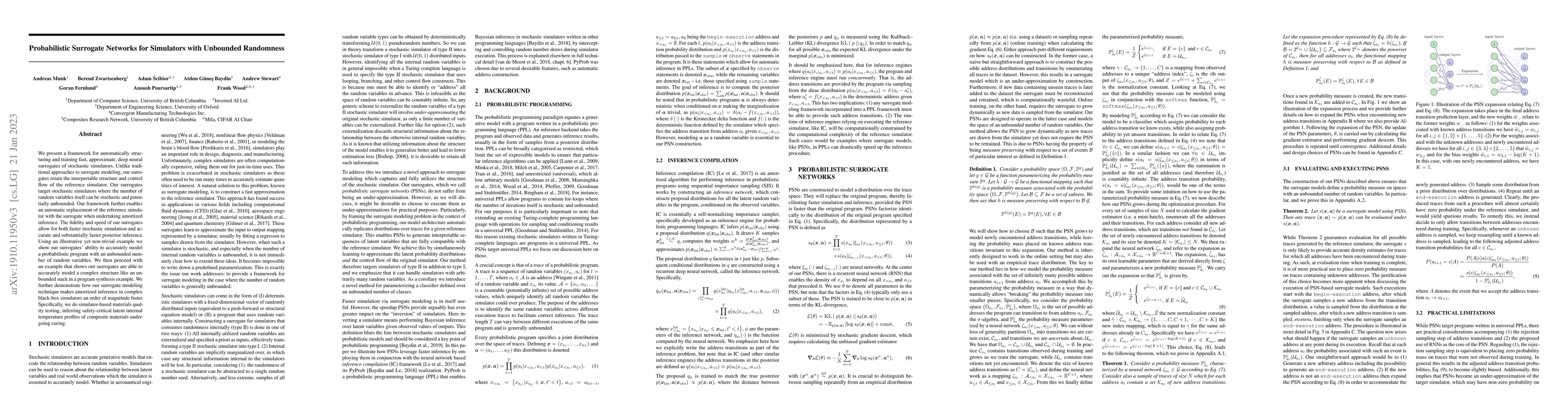 Thumbnail for Probabilistic Surrogate Networks for Simulators with Unbounded
  Randomness