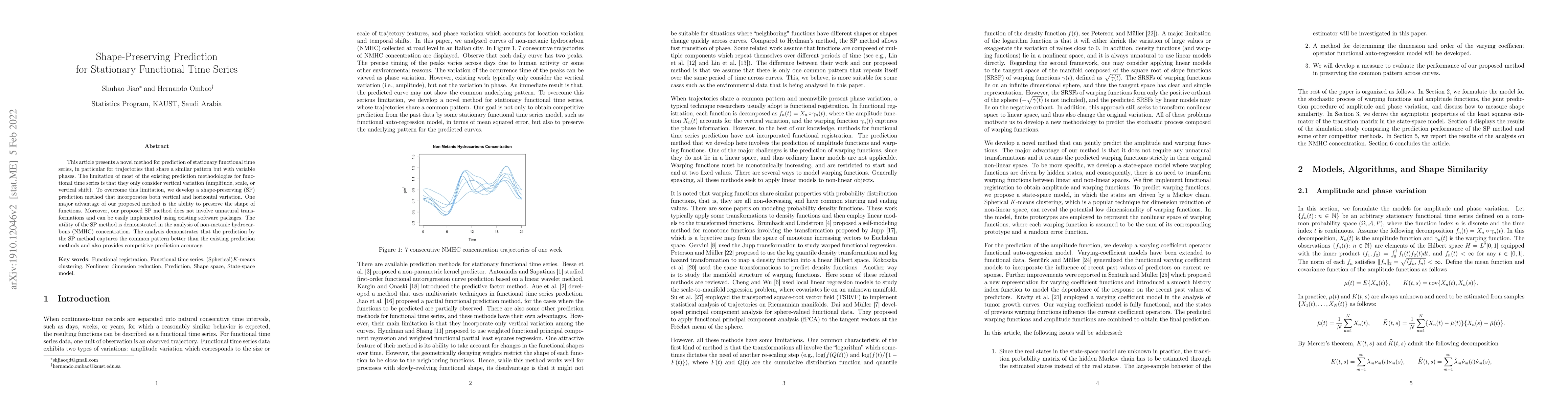 Thumbnail for Shape-Preserving Prediction for Stationary Functional Time Series