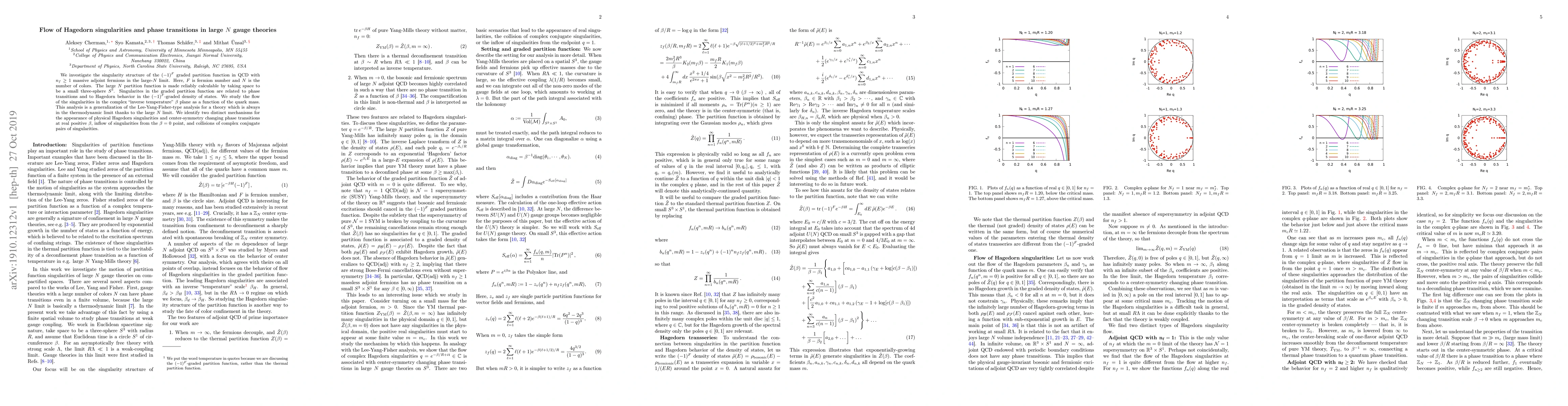 Thumbnail for Flow of Hagedorn singularities and phase transitions in large $N$ gauge
  theories