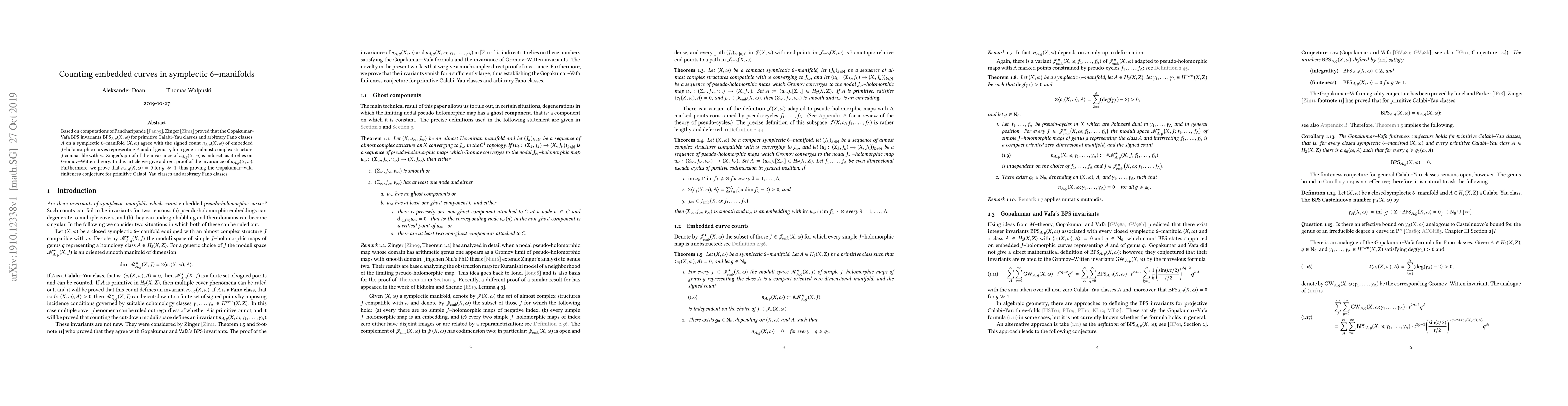 Thumbnail for Counting embedded curves in symplectic 6-manifolds
