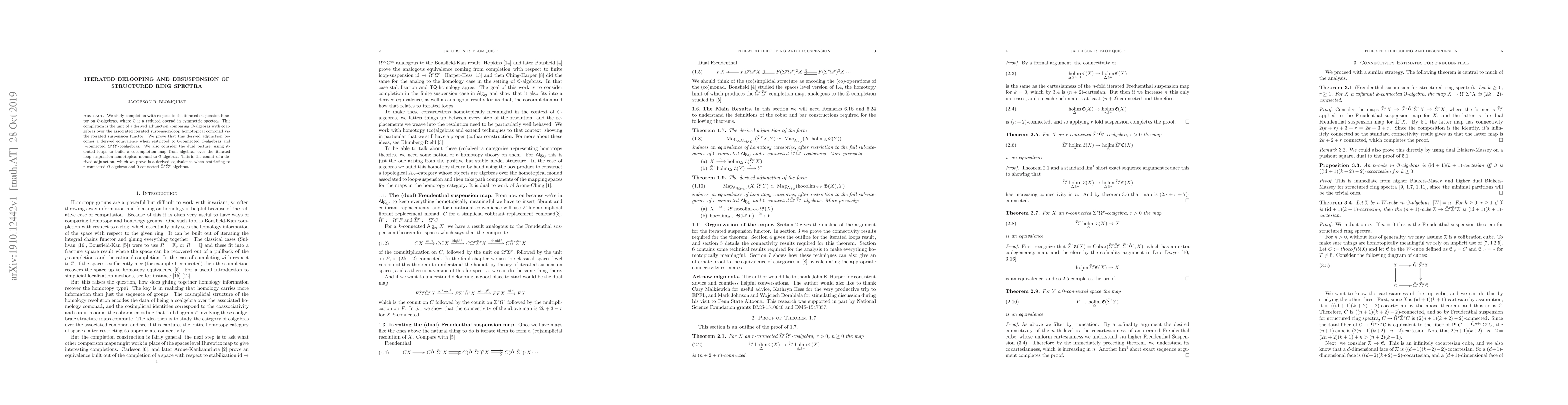 Thumbnail for Iterated delooping and desuspension of structured ring spectra