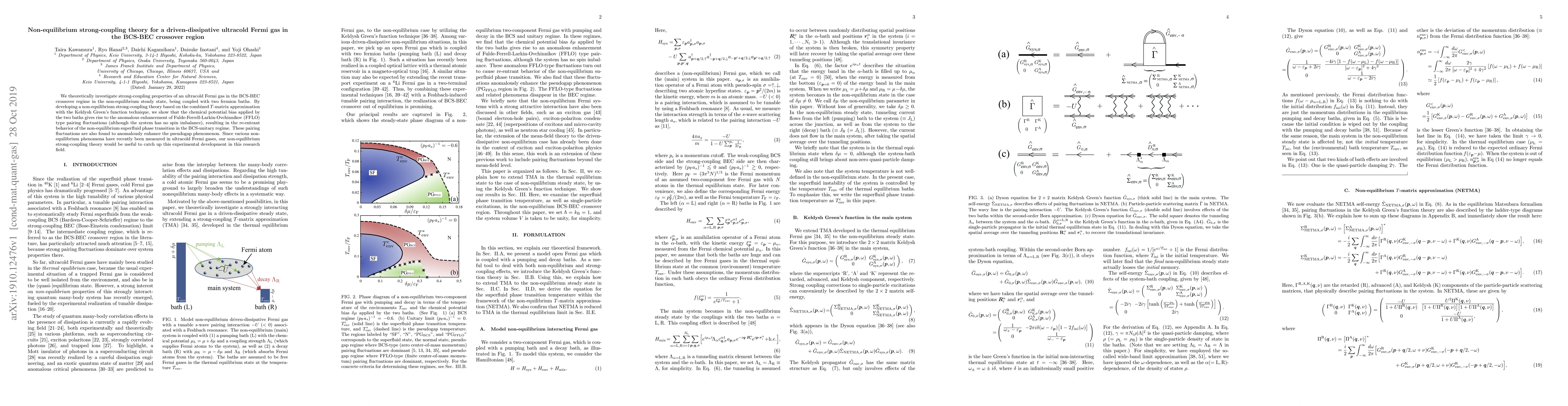 Thumbnail for Non-equilibrium strong-coupling theory for a driven-dissipative
  ultracold Fermi gas in the BCS-BEC crossover region