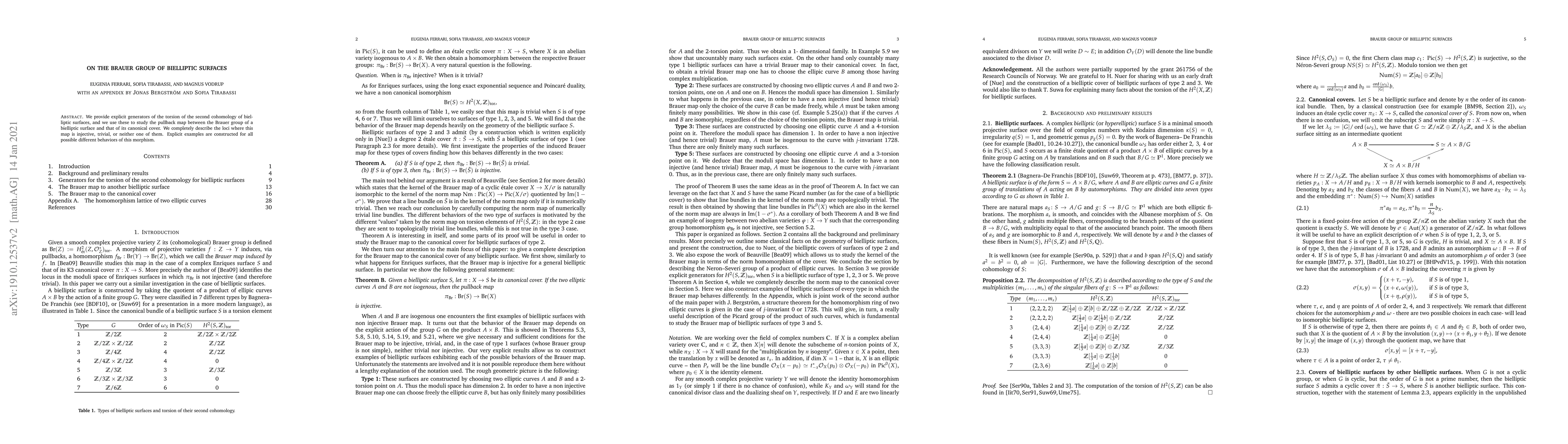 Thumbnail for On the Brauer group of bielliptic surfaces