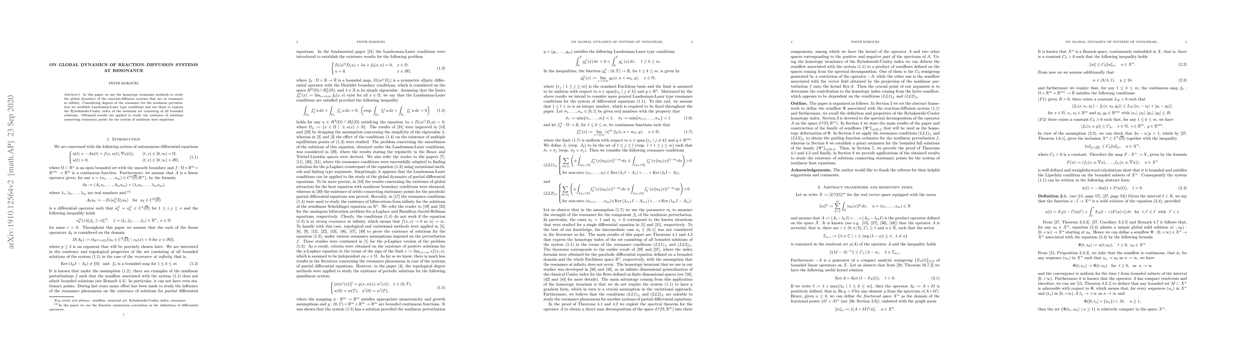 Thumbnail for On global dynamics of reaction--diffusion systems at resonance