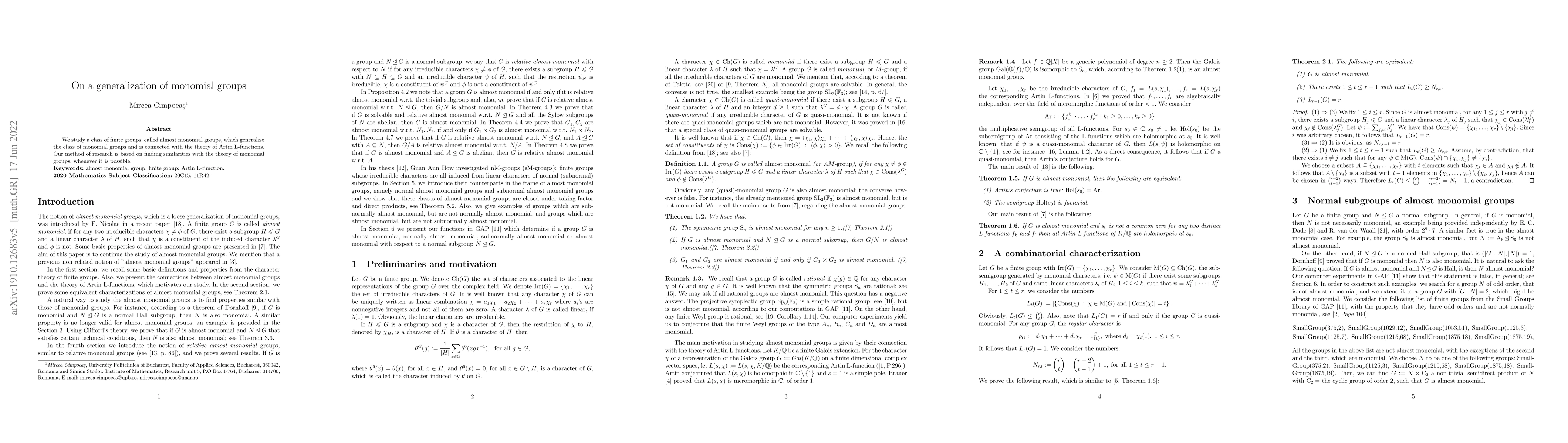 Thumbnail for On a generalization of monomial groups