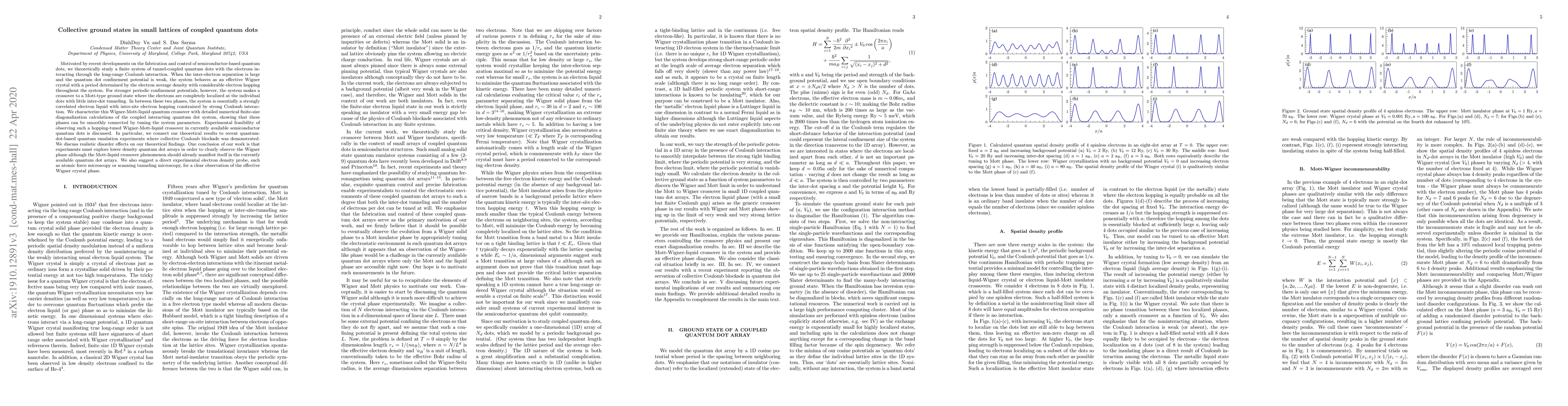 Thumbnail for Collective ground states in small lattices of coupled quantum dots