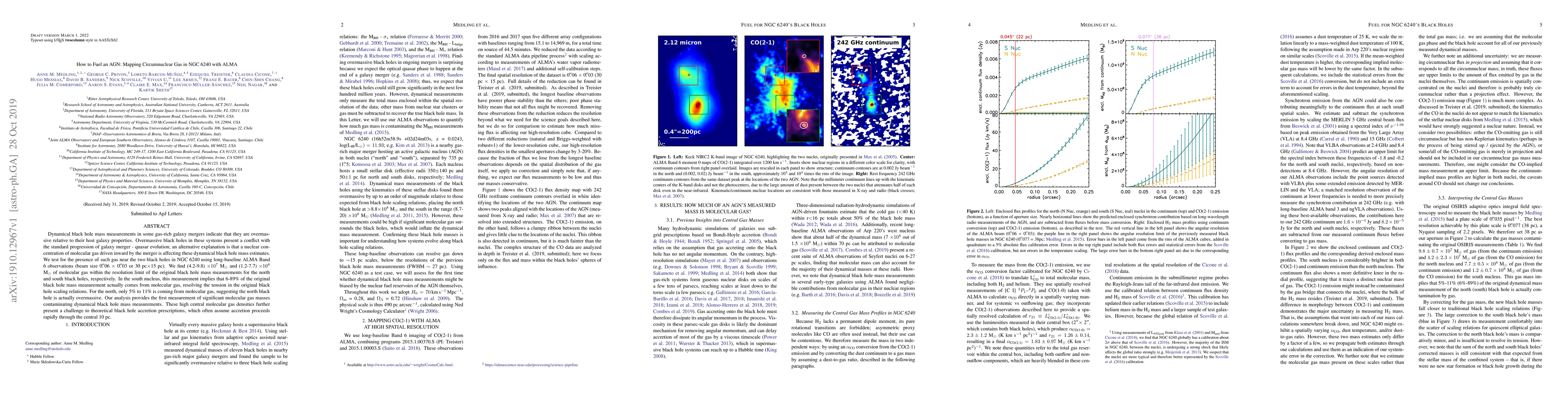 Thumbnail for How to Fuel an AGN: Mapping Circumnuclear Gas in NGC 6240 with ALMA
