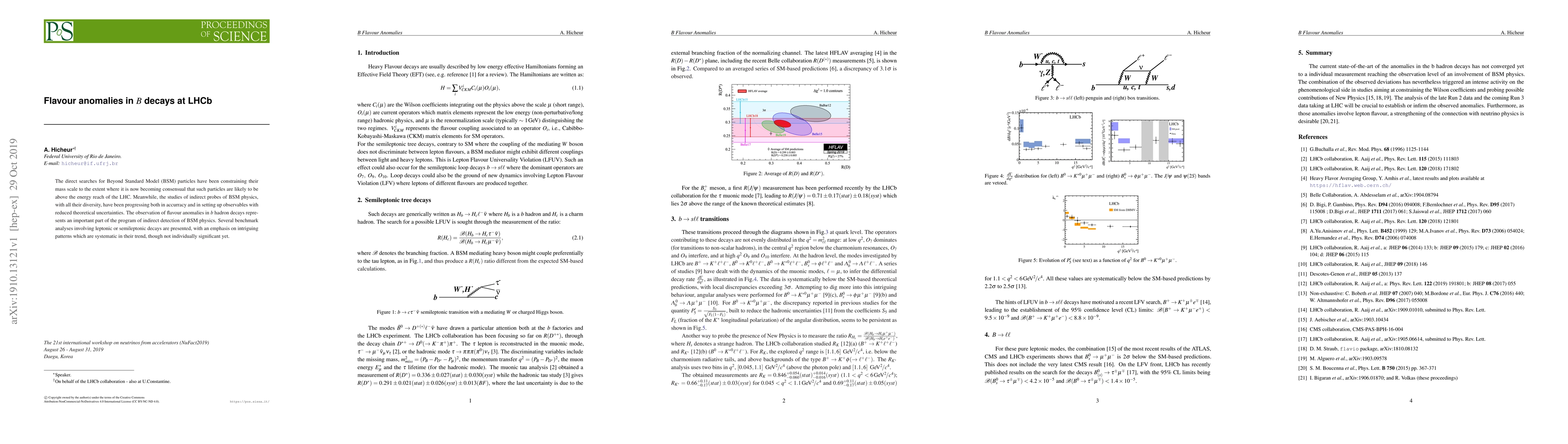 Thumbnail for Flavour anomalies in $B$ decays at LHCb