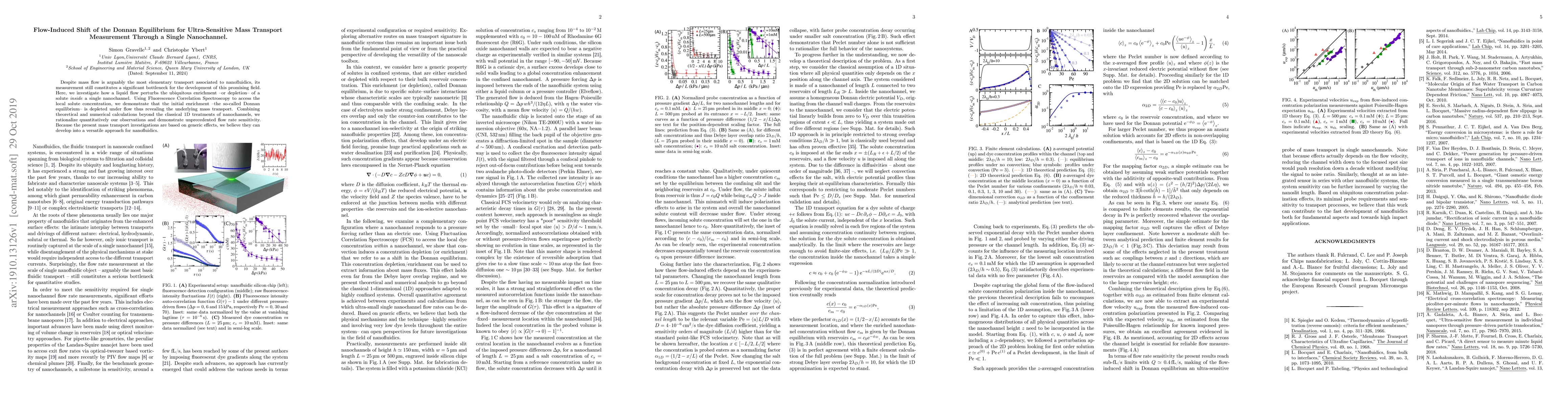 Thumbnail for Flow-Induced Shift of the Donnan Equilibrium for Ultra-Sensitive Mass
  Transport Measurement Through a Single Nanochannel