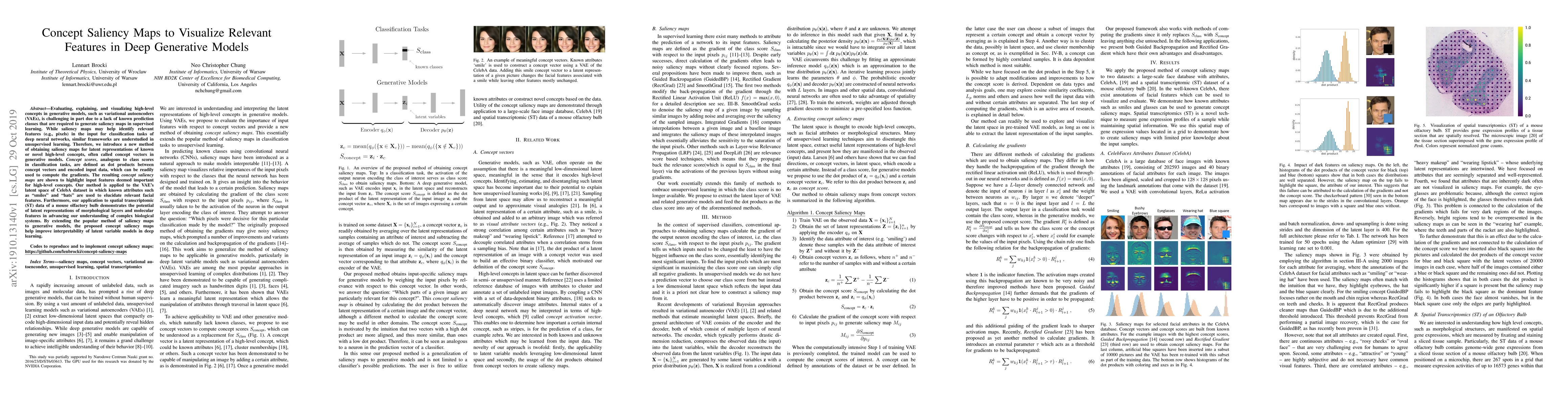 Thumbnail for Concept Saliency Maps to Visualize Relevant Features in Deep Generative
  Models