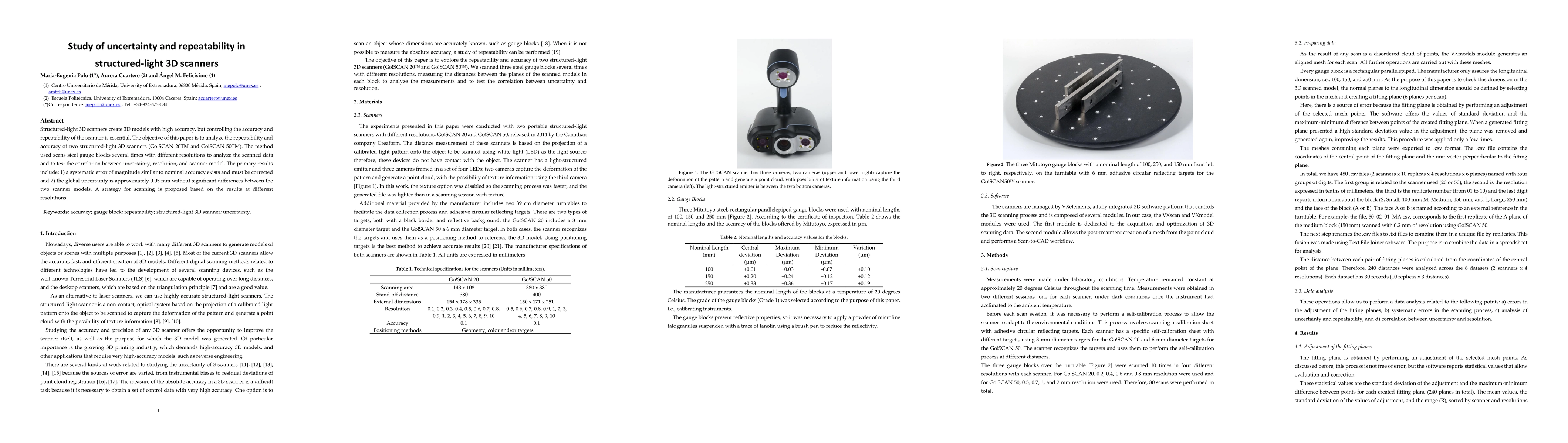 Thumbnail for Study of uncertainty and repeatability in structured-light 3D scanners