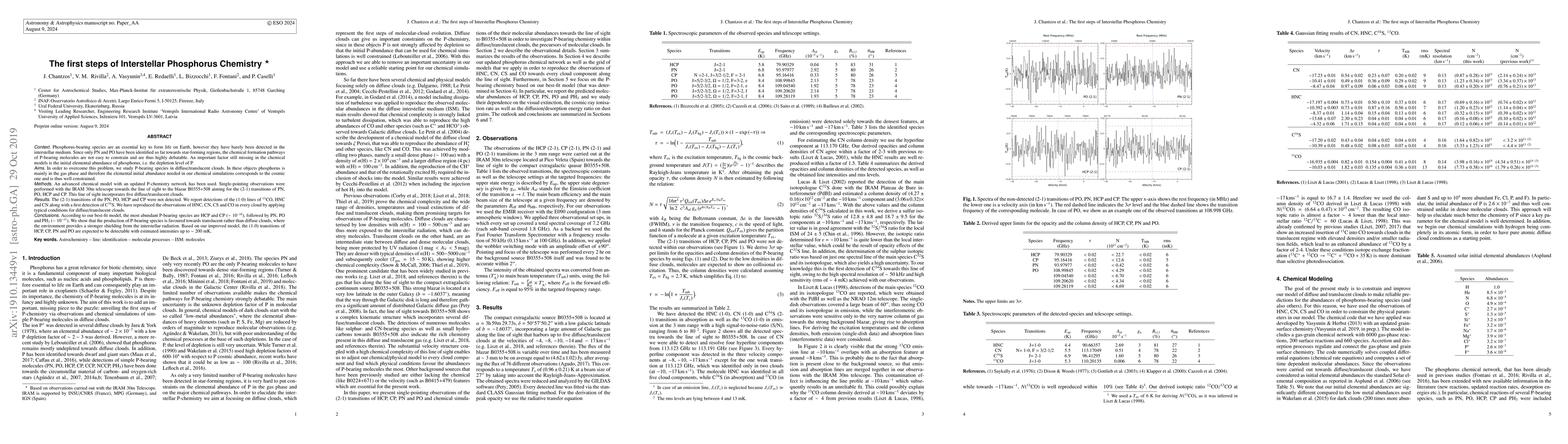 Thumbnail for The first steps of Interstellar Phosphorus Chemistry