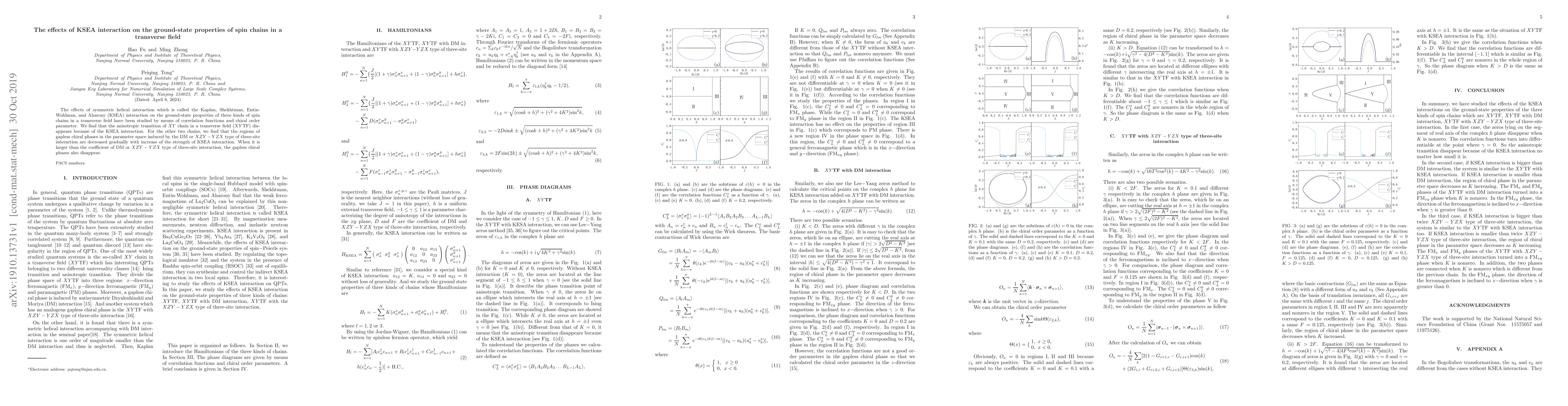 Thumbnail for The effects of KSEA interaction on the ground-state properties of spin
  chains in a transverse field