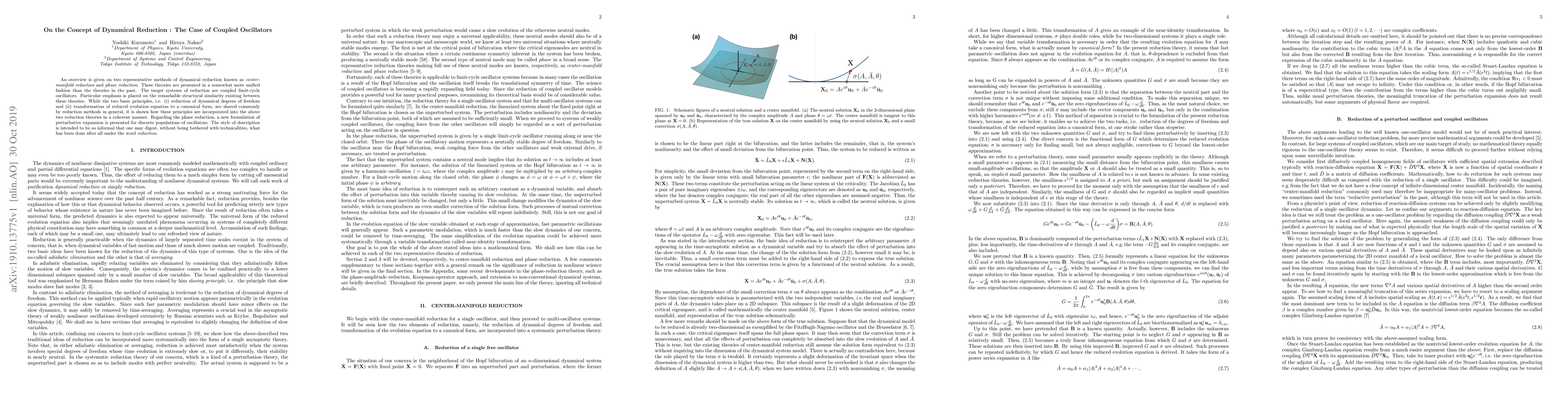 Thumbnail for On the Concept of Dynamical Reduction : The Case of Coupled Oscillators