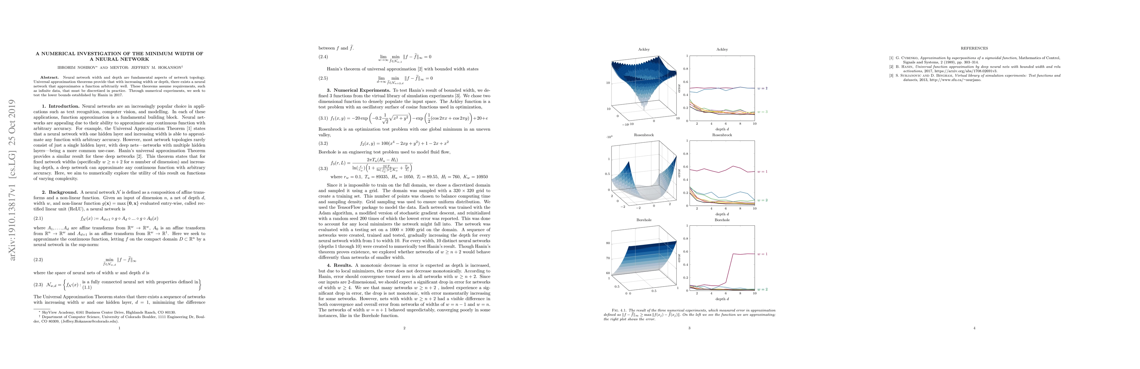Thumbnail for A Numerical Investigation of the Minimum Width of a Neural Network