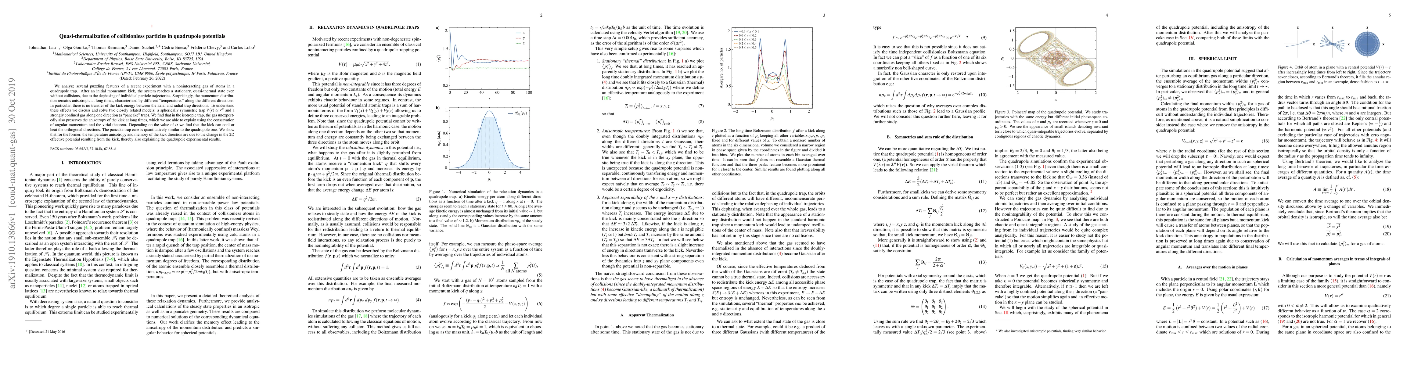 Thumbnail for Quasi-thermalization of collisionless particles in quadrupole potentials