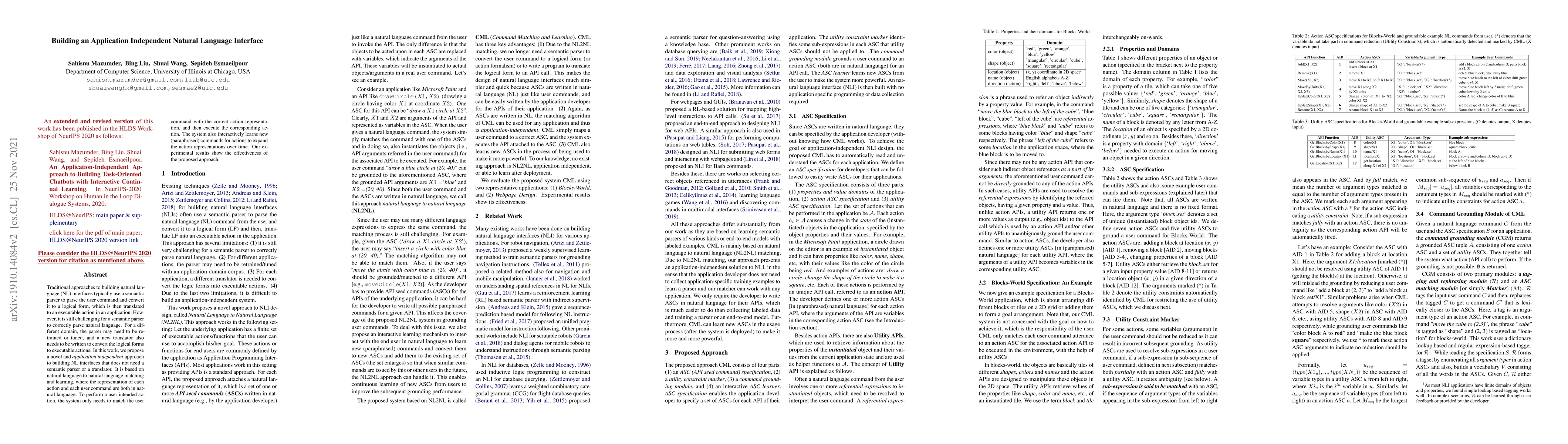 Thumbnail for Building an Application Independent Natural Language Interface