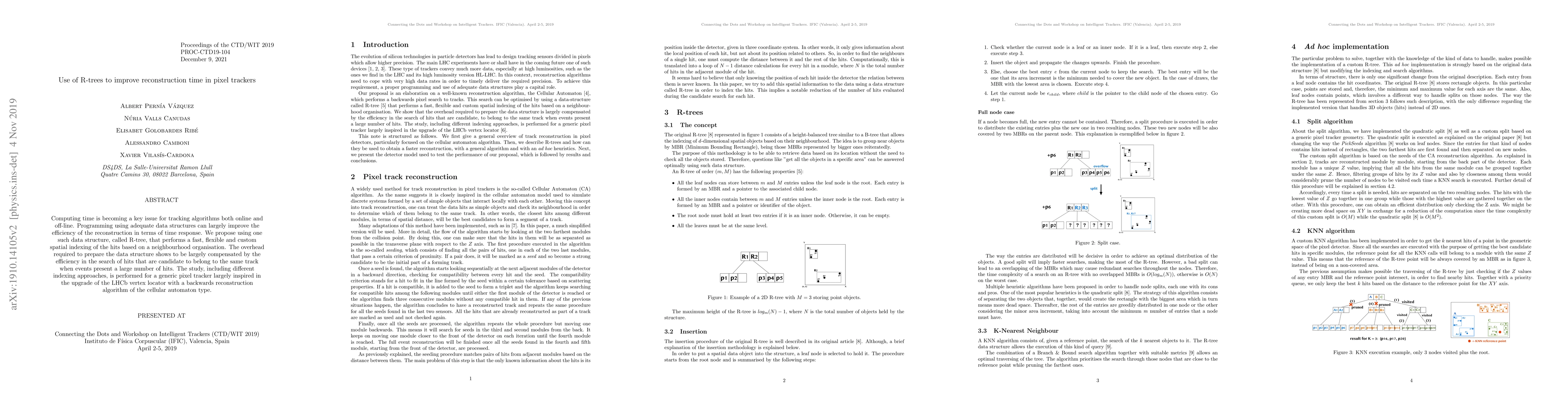 Thumbnail for Use of R-trees to improve reconstruction time in pixel trackers