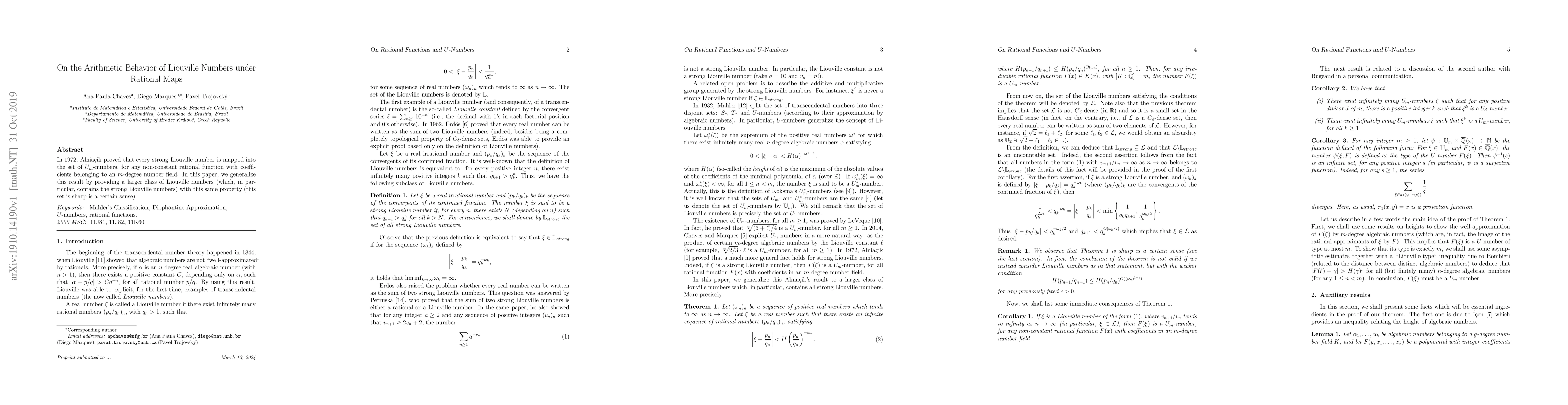 Thumbnail for On the Arithmetic Behavior of Liouville Numbers under Rational Maps