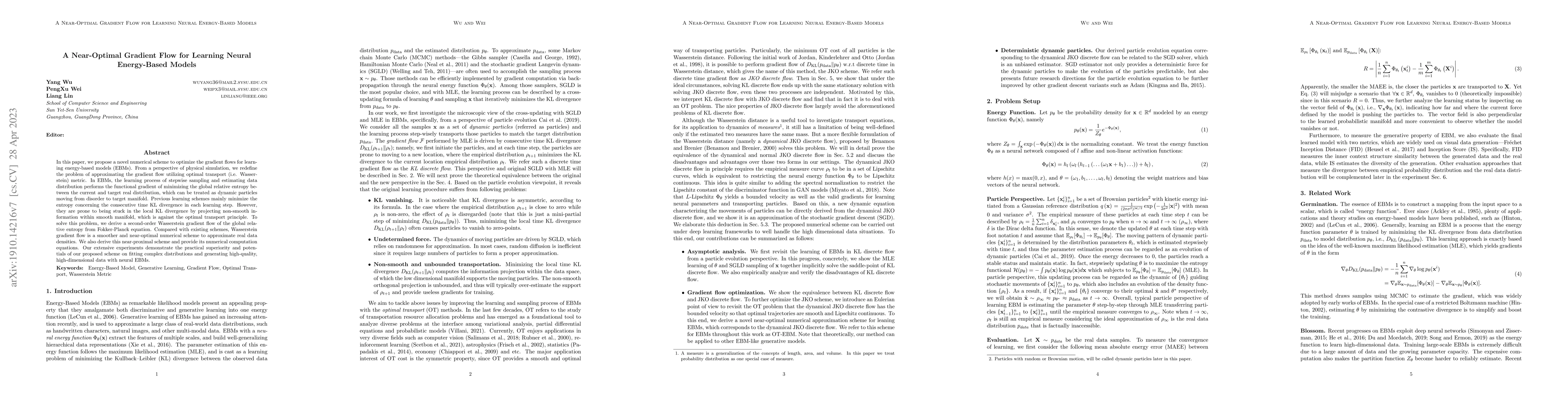 Thumbnail for A Near-Optimal Gradient Flow for Learning Neural Energy-Based Models